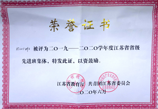 喜报！机械学院151211班被评为省先进班集体