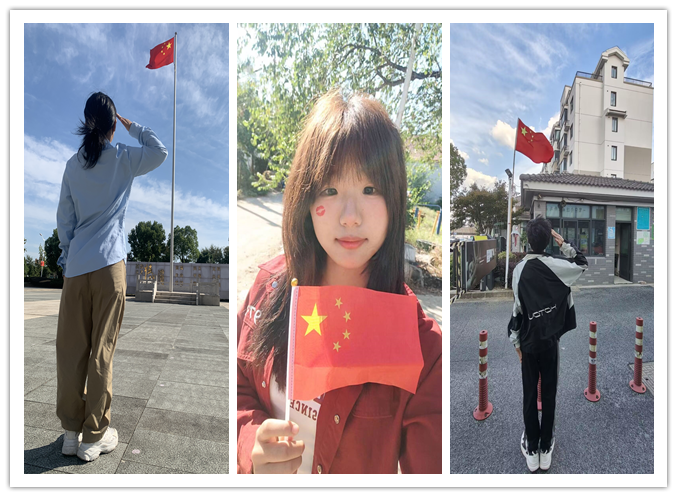 国旗礼敬展风姿，合影共绘爱国图 ——信息管理学院组织学生积极参加“与国旗合影”活动